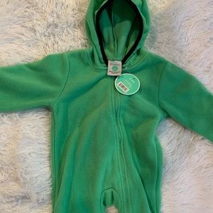 Boys size 6-12 Dinosaur Green fleece zip up